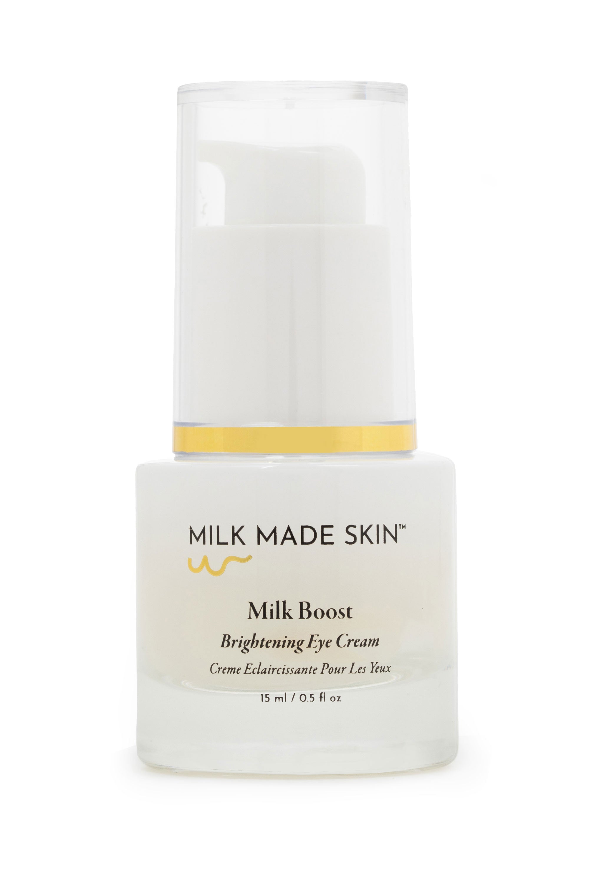 milk boost eye cream pump product shot