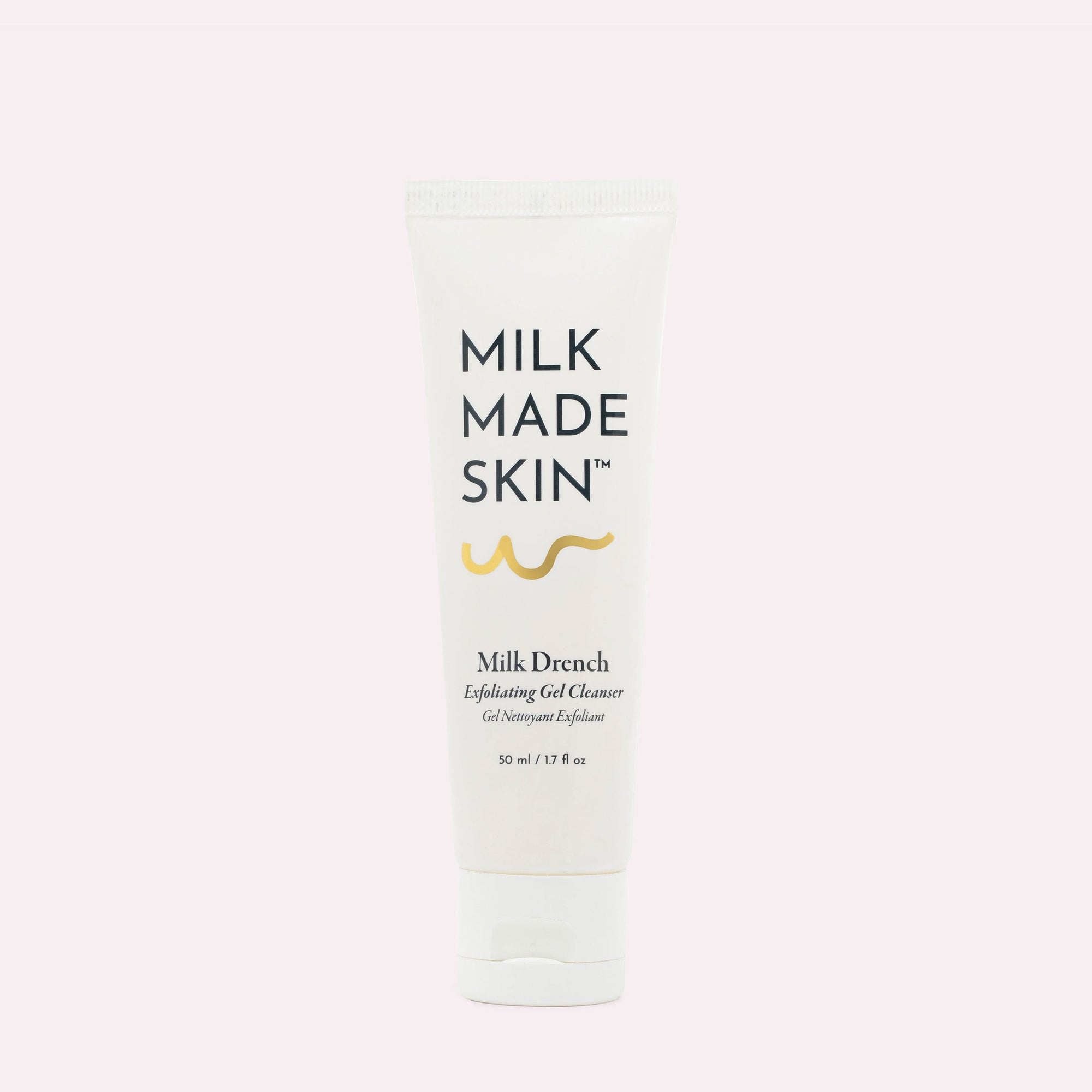 milk drench face cleanser pink background
